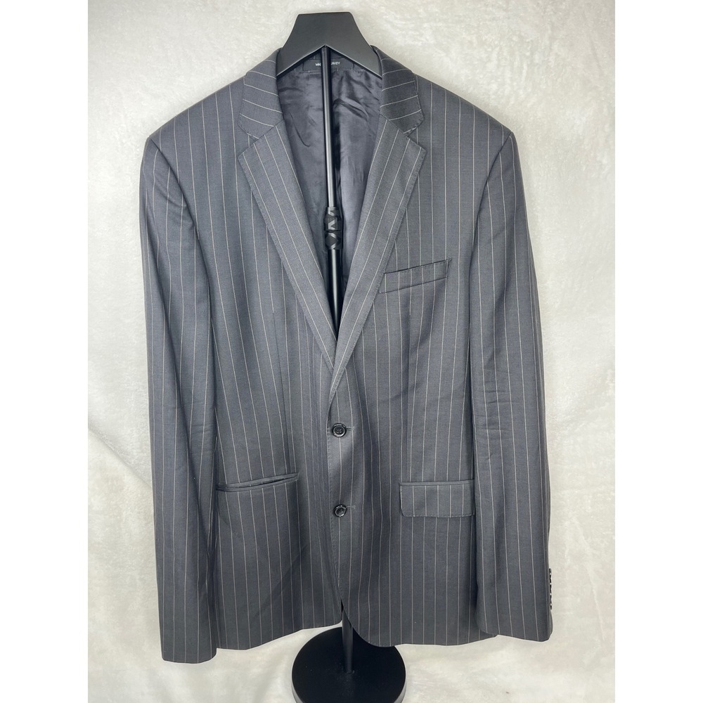BOSS HUGO BOSS Men's Charcoal Pinstripe Wool Blend Suit Jacket Blazer Size 40 L‎